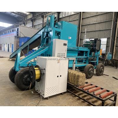 China Alfalfa Volledig Automatische Hooi Straw Weeging Baler Press Machine 8566 KG Te koop