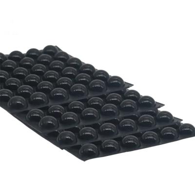 China Anti Slip Rubber Foot Pad Black And White Self-Adhesive Rubber Semi-Circular Foot Pad for sale