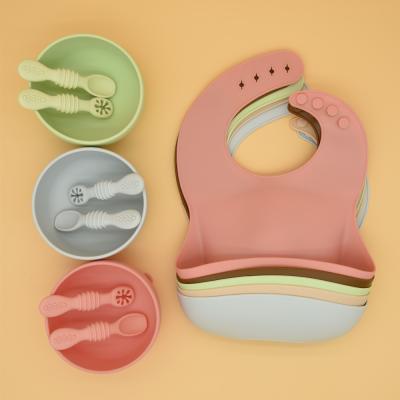 Китай Младенца силикона OEM набор BPA изготовленного на заказ водоустойчивого мягкого питаясь свободно продается