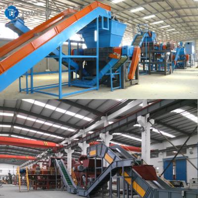 China Linha de reciclagem de resíduos de pneus de borracha de trituração Máquina de reciclagem de resíduos de pneus à venda