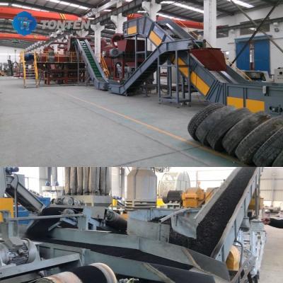 China Linha de reciclagem de resíduos de esmagamento de pneus Máquina de moagem de pneus Pó de borracha à venda