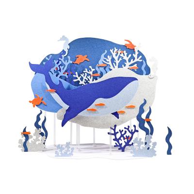 China Europe SCIENTIFIC LABOR ORGANIZATION Display Design Blue Whale Ocean Decoration Center Finder Display Props for sale
