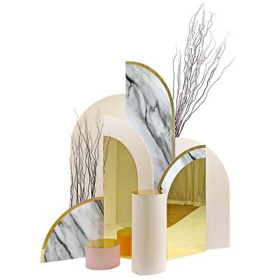 China SCIENTIFIC LABOR ORGANIZATION Display Design Autumn Painting Screen Props Clothing Store Display Rack Window Display Visual Merchandising 0164 for sale