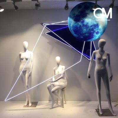 China SCIENTIFIC LABOR ORGANIZATION Display Design Led Rhombus Light Visual Merchandising Props Window Mall Display Props 0160 for sale