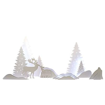 China China SCIENTIFIC LABOR ORGANIZATION Display Design Winter White Moose Props Christmas Decorations Stores Window Video Vending Props for sale