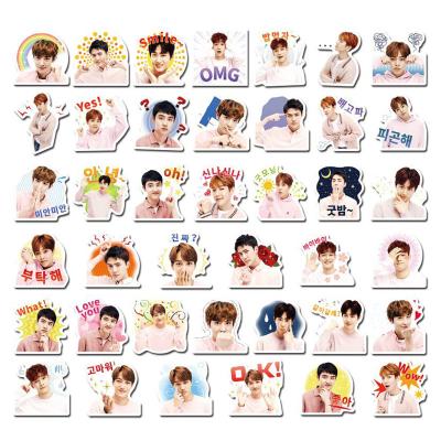 China Decorative Kpop Group 52pcs/box Exo Magazine Sticker Wholesale Popular Photo Sticker for sale