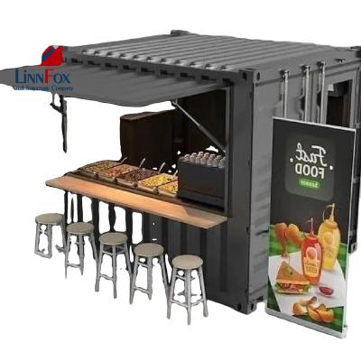 China Modern Container cafe home Coffee Shop Restaurant fast food hospital prefabricated house kiosk Movable House 3D Design for sale