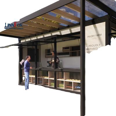 China Modern Container cafe home Coffee Shop Restaurant fast food hospital prefabricated house kiosk Movable House 3D Design for sale