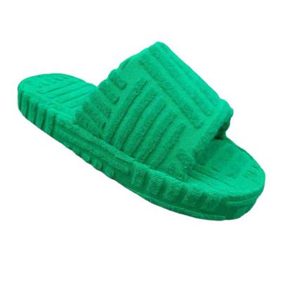 China Anti-Smell Women Bedroom Plush Shoes Indoor Flat Fluffy Ladies Winter Bedroom Towel Slips Slippers for sale