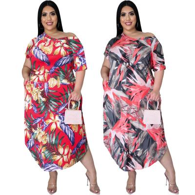 China F2052 long print viable casual dress to color stretchy ladies plus size casual elegant dresses plus size dress for women for sale