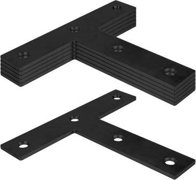 China Black Powder-Coated Right Angle Brackets For Mending Corner Repair For House Furniture Pavilion Truss Framing Made Of Steel for sale