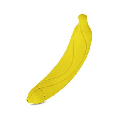 China Good Durable High Quality Rubber Banana Shaped Durable Dog Squeaky Toys Chew Dog Chew Toy for sale