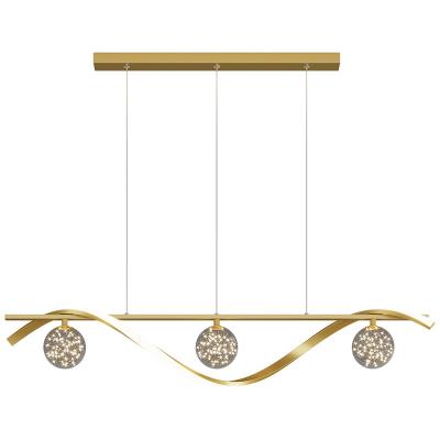 China Modern simple luxury indoor starry chandelier lamp bubble ball bar table restaurant minimalist net red red chandelier for sale
