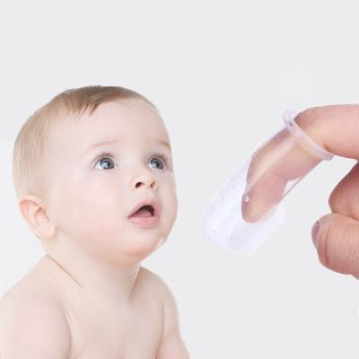 China New Baby Premium Quality Design Training Finger Toothbrushes For Babies Finger Brush Teether Baby Silicone Finger Toothbrush for sale