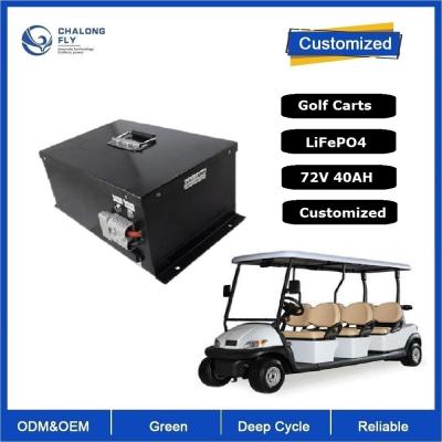 중국 골프 카트 지게차 오토바이 Lifepo4 리튬 배터리 48V 72V 40Ah BMS RS485 2000 사이클 리드 산 대체 배터리 판매용