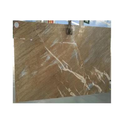 China Contemporary Vicenza Jaguar Silk Gold Yellow Granite Rustic Slabs Stone Tiles With Polish Price for sale