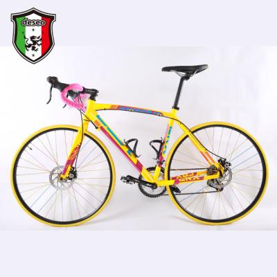 China Popular China Tianjin Road Bike Factory 700C Single Speed Road Bike Color Matching Adult Road Bike for sale