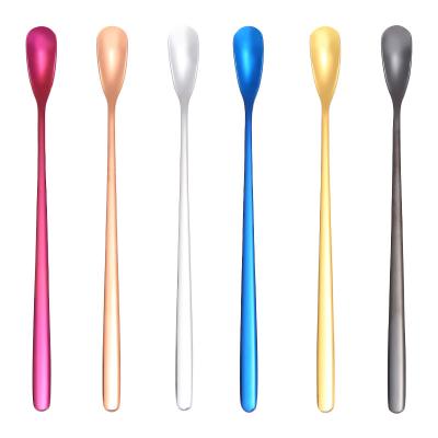 China New Stocked DESIGHN COCKTAIL STICKS Stainless Steel Teaspoons Dessert SPOONS Wholesale Customized Gifts for sale