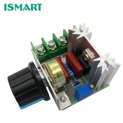 China ISMART AC 220V 2000W Thyristor Voltage Regulator Dimming Rheostats Speed Controller Thermostat Electronic Voltage Regulator Module 220V AC Motor Speed Control for sale
