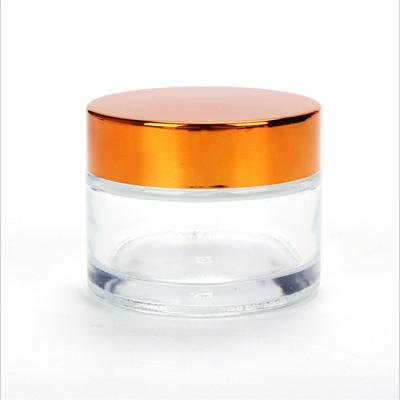 China Good Price Cosmetic Glass Products Clear Miniature Sealed Face Cream Bottle For Cosmetic for sale