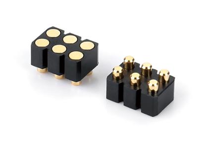 China 6 Pin Pogo Pin Connector With Spring Contact Easy Maintenance And Replacement for sale