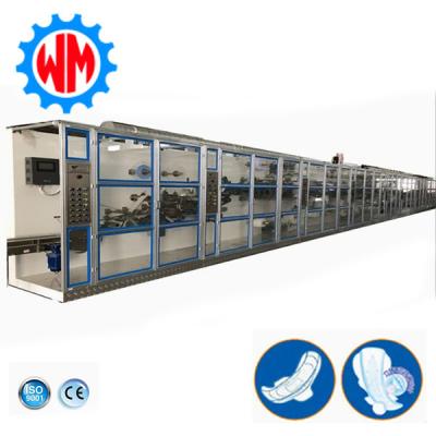 China Womeng Machine Manufacturing Sanitary Napkin Production Line with Professional Accreditation for sale