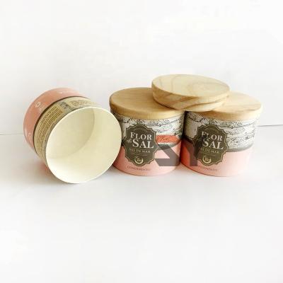 China Handmade eco-friendly food grade cylinder packaging box tube paper container for tea packaging for sale