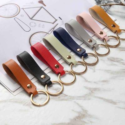China Wholesale Promotion Gift Vintage Multicolor Leather Metal Key Chain With Bracelet for sale