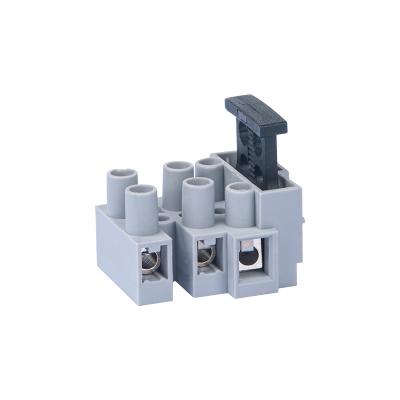 China Straight Terminal Block Connector Female Green Fuse Power Through Terminal Block Connector 350V 6.3A YJ801 for sale