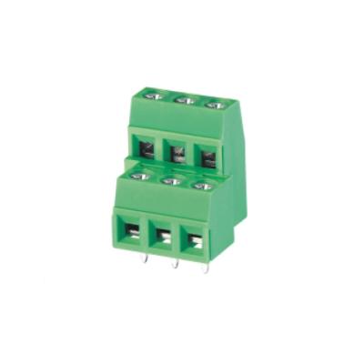 China UL94V-0 Double Layer Male Connector Electrical Screw PCB PA66 TB PA66 300V 10A for sale