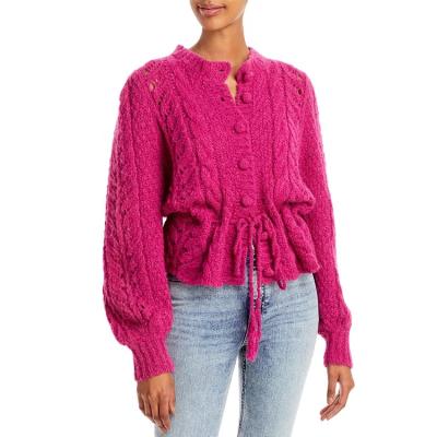China Anti-wrinkle Autumn Fashion Winter Women Yellow Plaid Crop Knitted Cardigan Pullover Button-Up Female Sweater for sale