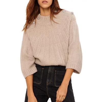 China Anti-wrinkle cardigan Autumn Winter New Design Gray V-neck wrap body tie sweater female lightly for sale