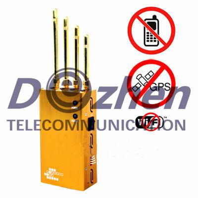 중국 강력한 황금 휴대용 휴대폰 & Wi-Fi & GPS 방해기 판매용