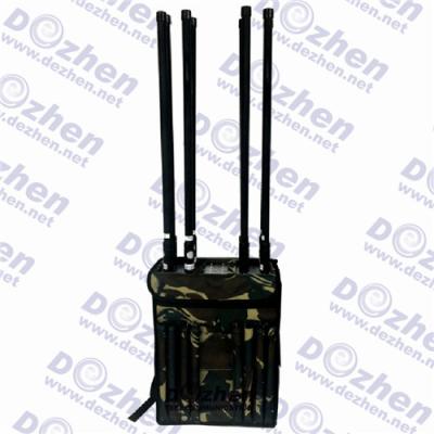 Chine Signal militaire de brouilleur de signal de bourdon de puissance élevée de sac à dos de CDMA GSM GPS WIFI 5.8G bloquant le dispositif à vendre