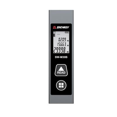 China SNDWAY SW-M30B Law Digital Pyrata Rechargeable Handheld Distance Meter 30m Portable Area Volume Smart Mini Laser Rangefinder 85*23*11.5mm for sale