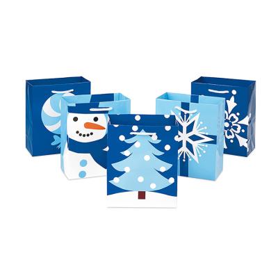China Custom Christmas Size Logo Printed Luxury Shopping Paper Bags Eco - Friendly Recyclable for sale