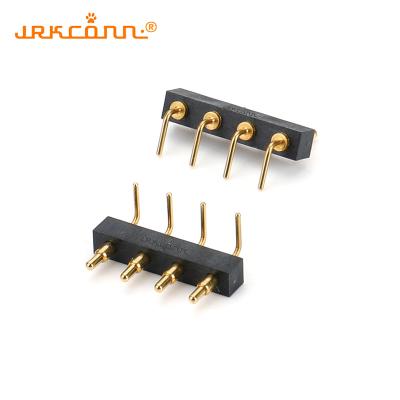 China Brass Barrel Spring Loaded Pin Connector , 4 Pin Pogo Connector for Stable and Secure Connection for sale