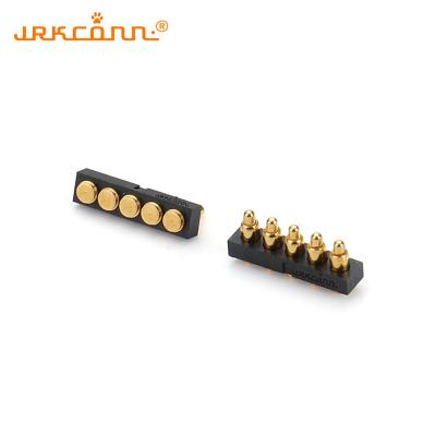 China SMT PCB Magnetic Pogo Pin Connector Double Ended 2mm Pogo Pin in Plastic Material Pa46 with Gold-Plated Coating for sale