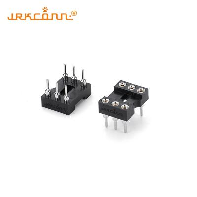 China Soquete IC Machinado de Pinos Redondos de 2,54mm 6 Posições H3.0 Conector Fêmea Header Reto à venda