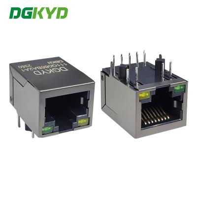 Cina DIP rettangolare Rj45 Gigabit Connector DGKYD111Q066BA2A1DBKN in vendita