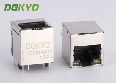 Chine Le module de connecteur Rj45 magnétique modulaire de Cat5e Jack G/Y a mené dans le noir à vendre