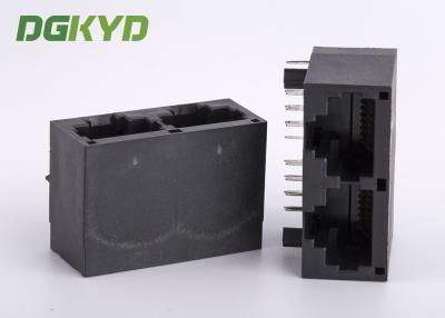 중국 Ganged 듀얼포트 RJ45 모듈라 잭 CAT6 rj45 기가비트 연결관 단위 판매용