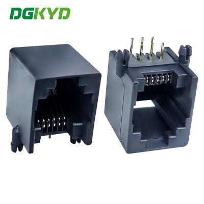 China RJ11 Ethernet port connector 6P6C telephone socket interface gold-plated FU DGKYD55211166IWA1DY1 for sale