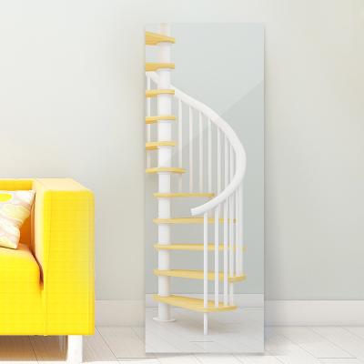 China Modern Minimalist Modern Wall Mounted Cloakroom Mirror Rounded Hotel Interior Decoration Style Frameless Rounded Integral Mirror for sale