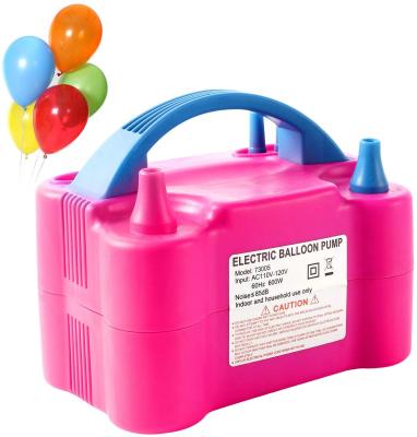 China Durable Electric Portable Double Spout Electric Balloon Fan Pump Is Suitable For Wedding Party for sale
