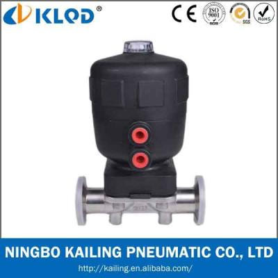 China Stainless Steel Rubber Lined Diaphragm Valve with Pneumatic Actuator KLGMF-20 for sale