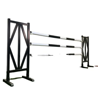 China Nice Horse Jumps Customized Jump Wings Standards Equestriuan Events Aluminum Standards with Track Wooden Poles for sale