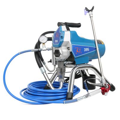 China JG-395 convenient airless spray machine with professional spray gun with diaphragm pump strongly equipped with airless spray gun for sale