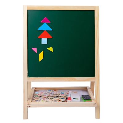 China Art Easel Kids Magnetic Drawing Board Wooden Double Sided Sketchbook for Painting for sale