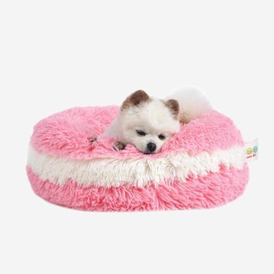 China Wholesale Custom Breathable Designer Warm Drunk Cozy Donut Around Luxury Cats Dogs Bed Bedding Warn Keep Pet Bed for sale